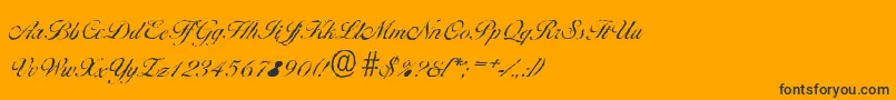 Шрифт BallantinesantiqueLightRegular – чёрные шрифты на оранжевом фоне