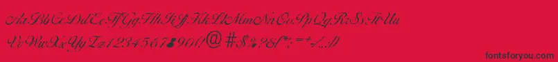 BallantinesantiqueLightRegular Font – Black Fonts on Red Background