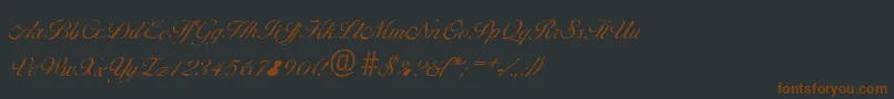 BallantinesantiqueLightRegular Font – Brown Fonts on Black Background