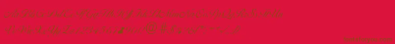 BallantinesantiqueLightRegular Font – Brown Fonts on Red Background