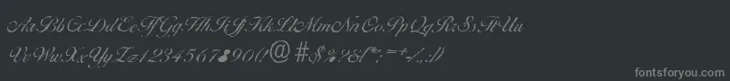 BallantinesantiqueLightRegular-Schriftart – Graue Schriften auf schwarzem Hintergrund
