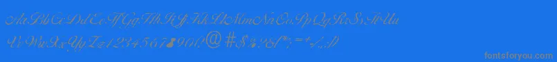 BallantinesantiqueLightRegular Font – Gray Fonts on Blue Background