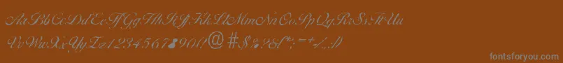 Police BallantinesantiqueLightRegular – polices grises sur fond brun