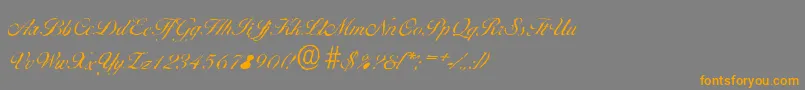 BallantinesantiqueLightRegular Font – Orange Fonts on Gray Background