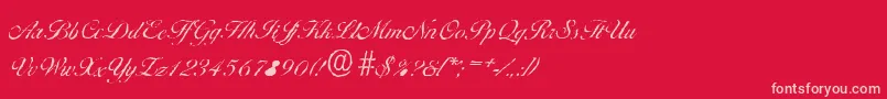 Шрифт BallantinesantiqueLightRegular – розовые шрифты на красном фоне