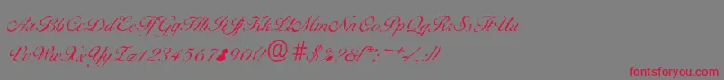 BallantinesantiqueLightRegular Font – Red Fonts on Gray Background