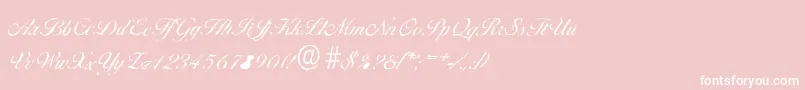 BallantinesantiqueLightRegular-fontti – valkoiset fontit vaaleanpunaisella taustalla
