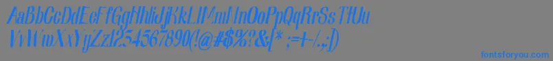 Nearlydigitalic Font – Blue Fonts on Gray Background