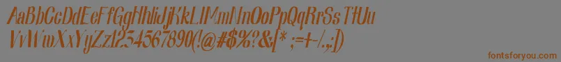 Nearlydigitalic Font – Brown Fonts on Gray Background