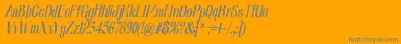 Nearlydigitalic Font – Gray Fonts on Orange Background