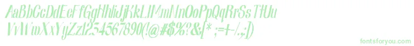 Czcionka Nearlydigitalic – zielone czcionki