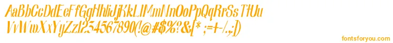 Nearlydigitalic-Schriftart – Orangefarbene Schriften auf weißem Hintergrund