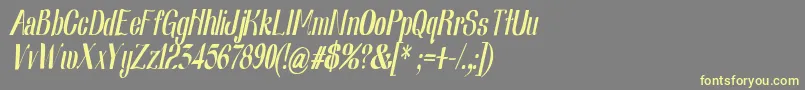 Nearlydigitalic Font – Yellow Fonts on Gray Background