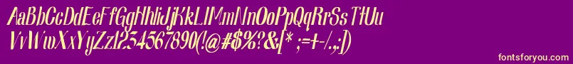 Nearlydigitalic Font – Yellow Fonts on Purple Background