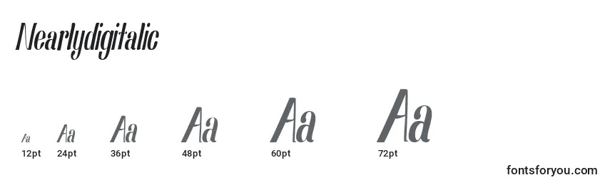 Nearlydigitalic Font Sizes