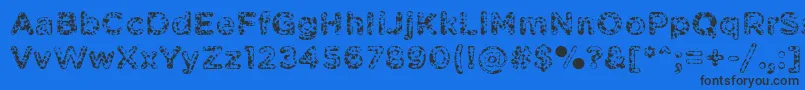PabellonaASimplex-fontti – mustat fontit sinisellä taustalla
