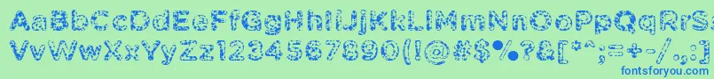 PabellonaASimplex Font – Blue Fonts on Green Background