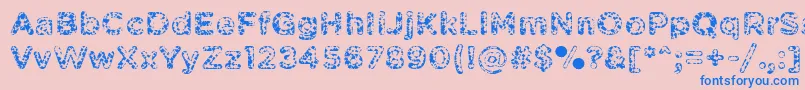 PabellonaASimplex Font – Blue Fonts on Pink Background