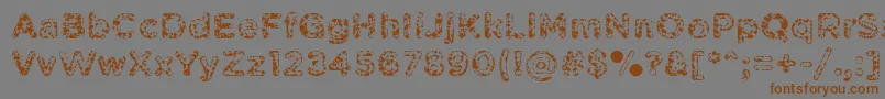 PabellonaASimplex Font – Brown Fonts on Gray Background