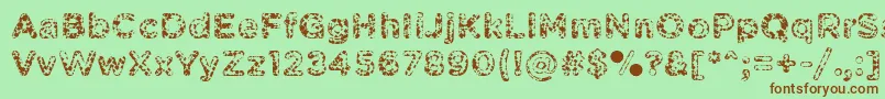 PabellonaASimplex Font – Brown Fonts on Green Background