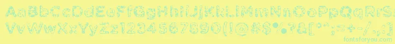 PabellonaASimplex Font – Green Fonts on Yellow Background