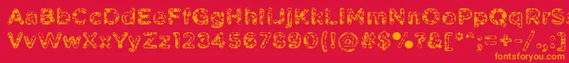 PabellonaASimplex Font – Orange Fonts on Red Background