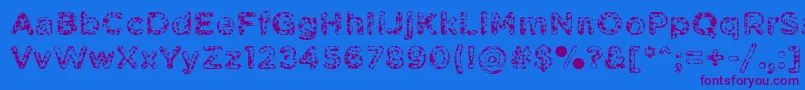 PabellonaASimplex Font – Purple Fonts on Blue Background