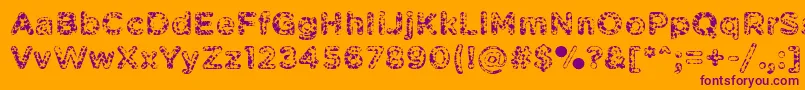 PabellonaASimplex-Schriftart – Violette Schriften auf orangefarbenem Hintergrund