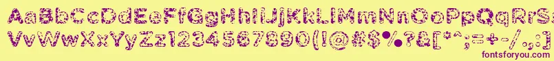 PabellonaASimplex Font – Purple Fonts on Yellow Background