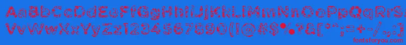 PabellonaASimplex Font – Red Fonts on Blue Background