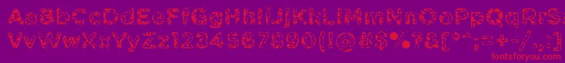 PabellonaASimplex-Schriftart – Rote Schriften auf violettem Hintergrund