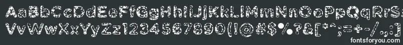 PabellonaASimplex-Schriftart – Weiße Schriften auf schwarzem Hintergrund