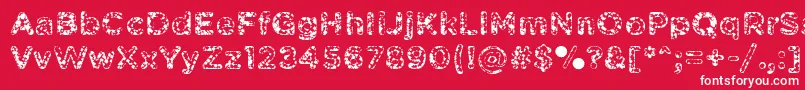 PabellonaASimplex Font – White Fonts on Red Background