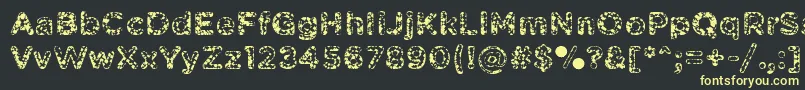 PabellonaASimplex Font – Yellow Fonts on Black Background