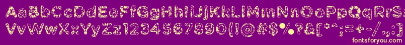 PabellonaASimplex Font – Yellow Fonts on Purple Background