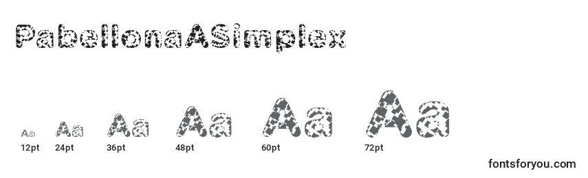 PabellonaASimplex Font Sizes
