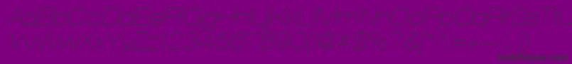 HelveticaLt23UltraLightExtendedOblique Font – Black Fonts on Purple Background
