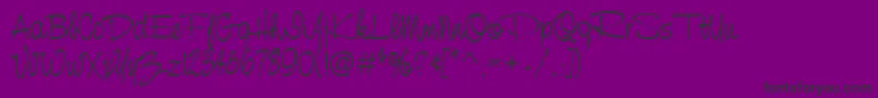 NevillescriptRegular-Schriftart – Schwarze Schriften auf violettem Hintergrund