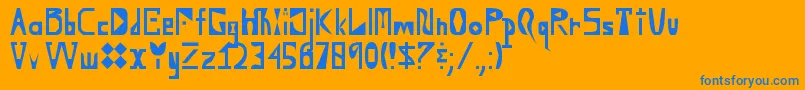 YouDontWantToKnow Font – Blue Fonts on Orange Background