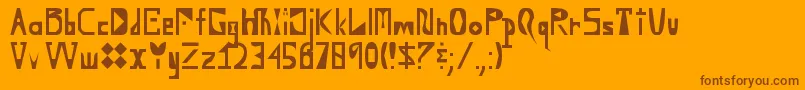 YouDontWantToKnow Font – Brown Fonts on Orange Background