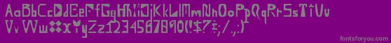 フォントYouDontWantToKnow – 紫の背景に灰色の文字