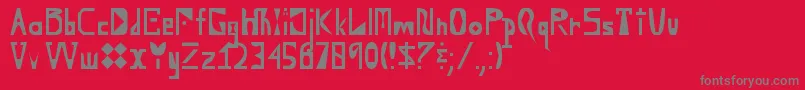 フォントYouDontWantToKnow – 赤い背景に灰色の文字