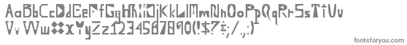 YouDontWantToKnow-fontti – harmaat kirjasimet valkoisella taustalla