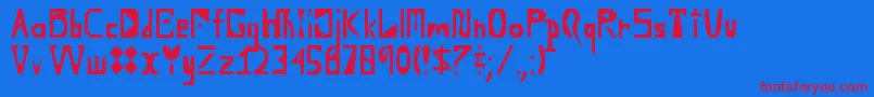 YouDontWantToKnow Font – Red Fonts on Blue Background