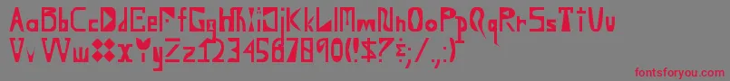 YouDontWantToKnow Font – Red Fonts on Gray Background