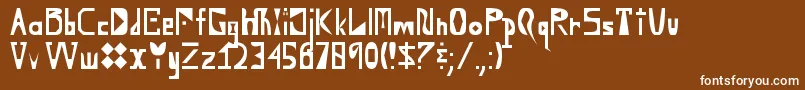 フォントYouDontWantToKnow – 茶色の背景に白い文字