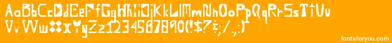 フォントYouDontWantToKnow – オレンジの背景に白い文字