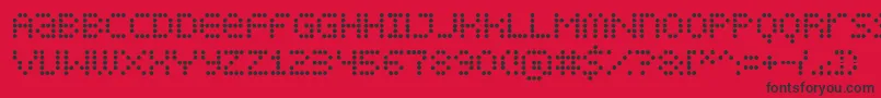 Displdts Font – Black Fonts on Red Background