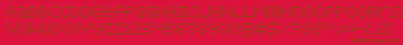 Displdts Font – Brown Fonts on Red Background