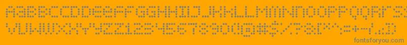 Displdts Font – Gray Fonts on Orange Background